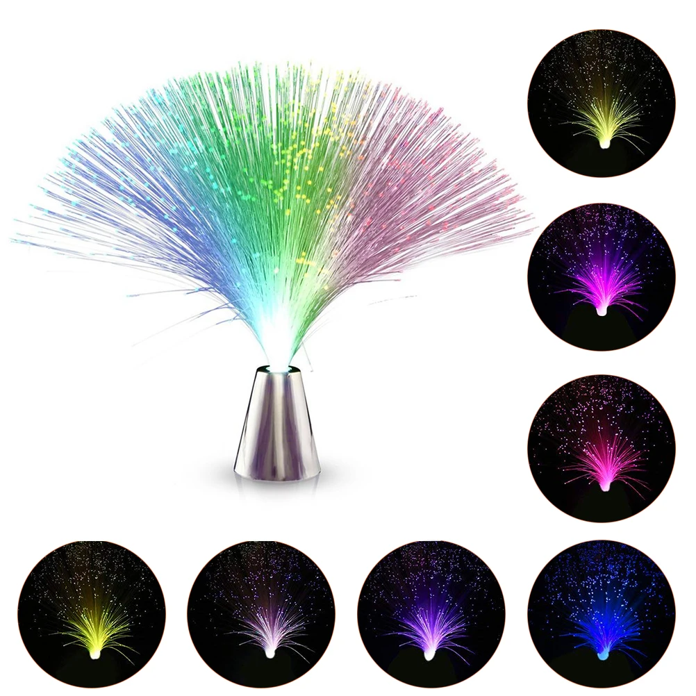 

Multicolor LED Fiber Optic Lamp Light Interior Decoration Centerpiece Holiday Wedding Lamp LED Night Glow Light Lamp