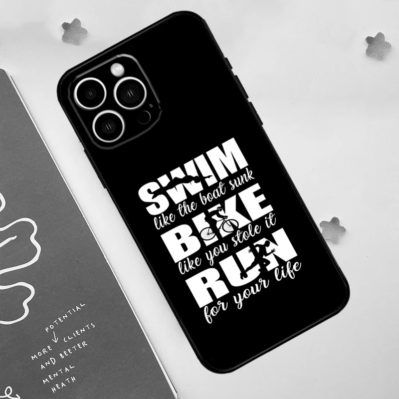 Triathlon Tri Life Swim Bike Run Phone Case Cover