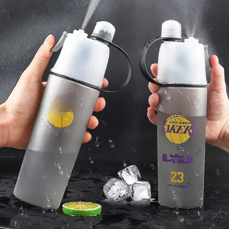 Water Cup Outdoor Sports Star Spray Fog Plastic Hand Cup Children Creative Gift Frosted Basketball Fan Supplies
