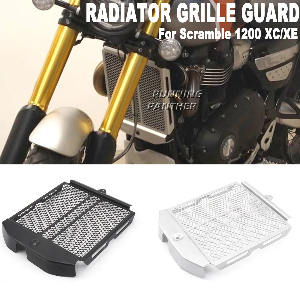 

New Motorcycle Accessories For SCRAMBLE 1200 XC Radiator Guard Grille Cover Protector Silver Black For Scramble 1200 XE