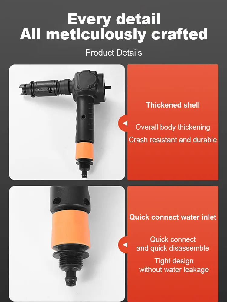 Boosted and powerful car washing for household high-pressure and floor washing, electric drill modified portable water gun
