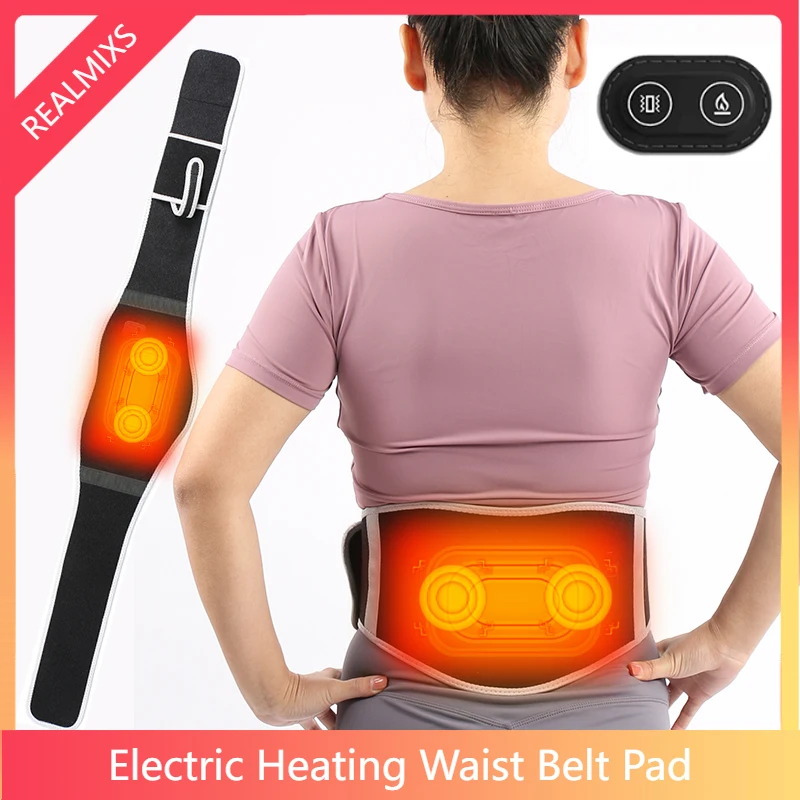 

Electric Heat Pad Electric Lumbar Massage Belt Usb Red Light Heated Waistband Heat Waist Belt with Vibration Massage