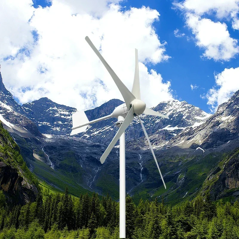 10kw 10000W 12V 24V 48V Horizontal Wind Turbine Generator Windmill Off Grid System Free Energy High Efficency Low RPM