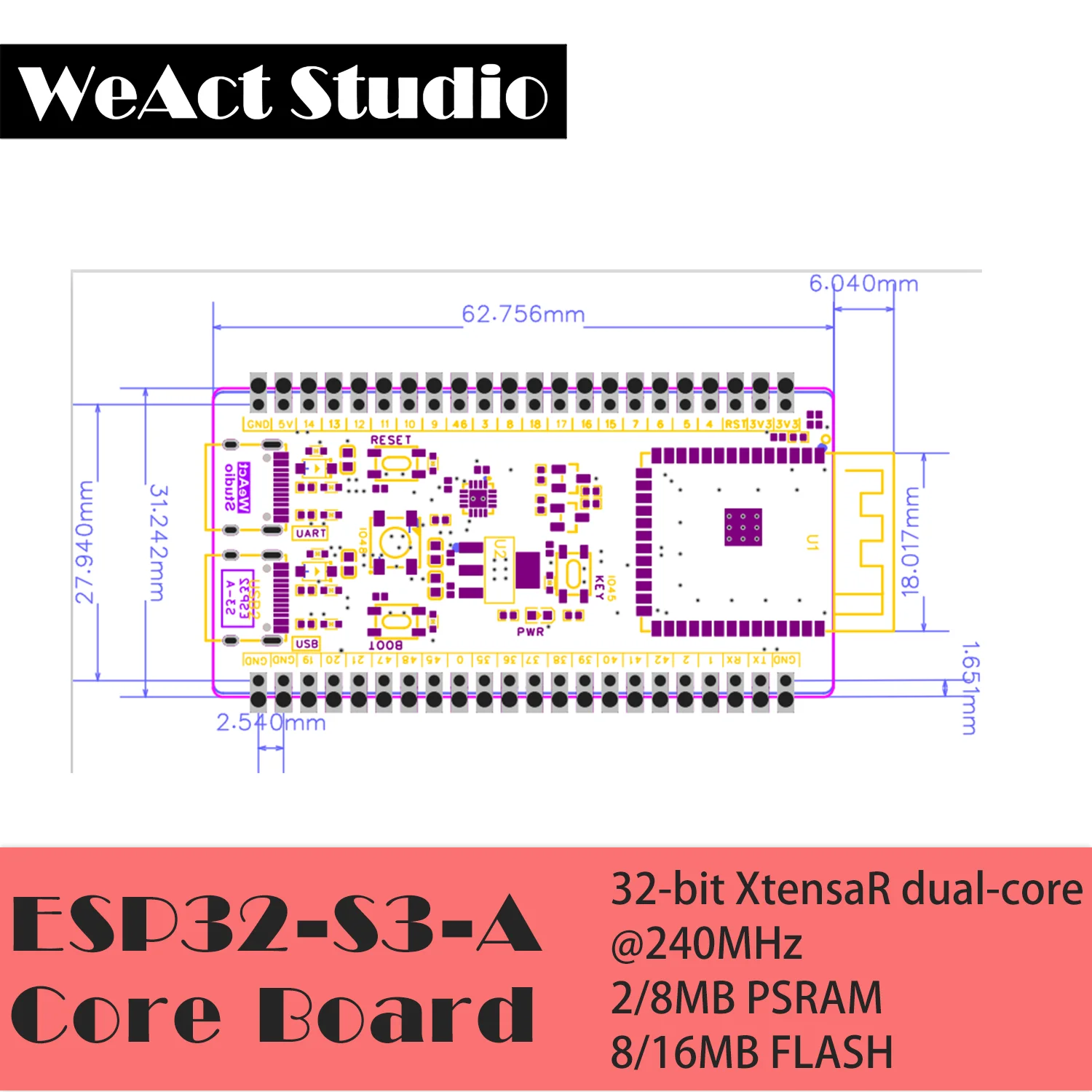 Wi-fi Compatível com Bluetooth Ble 5.0 Mesh Development Board Módulo sem Fio Micropython Esp32-s3-devkitc1 Esp32-s3 - Imagem 2