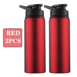 Leakproof Reusable Metal Water Bottle - Perfect for Outdoor Sports, Travel, and Holiday Gifts (Red - 2PCS)