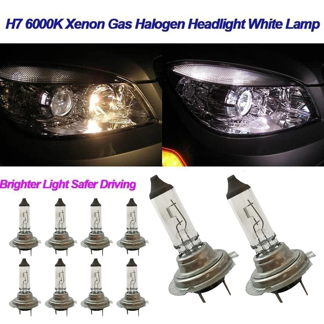 10pcs H7 12V 55W Xenon White 6000K Halogen Car Headlights Lamp Bulb