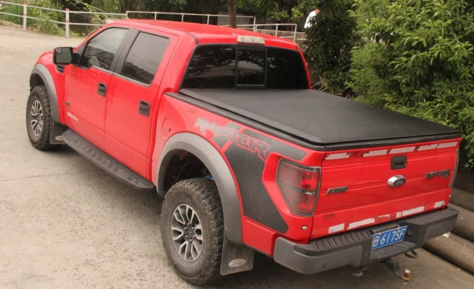 Other Exterior Accessories Truck Parts Soft Roll-up Tonneau Cover PVC Truck Bed Cover For 15-19 F150 custom