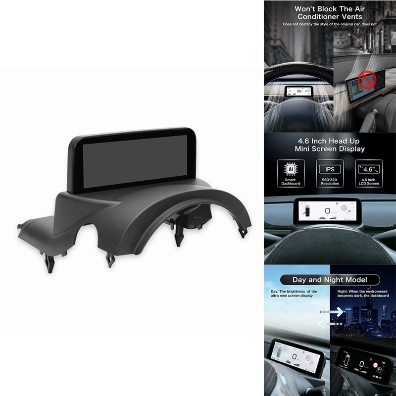 

Digital Instrument Cluster HUD For Tesla Model 3/Y Accessories Steering Wheel Screen Power Speed Display Meter