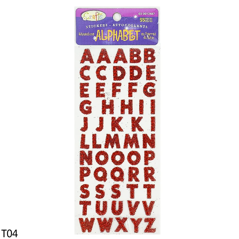 55pcs/sheet DIY A-Z Words Alphabet Letter Sticker Glitter Crystal  Rhinestones Self Adhesive Home Scrapbooking Letter Stickers - AliExpress