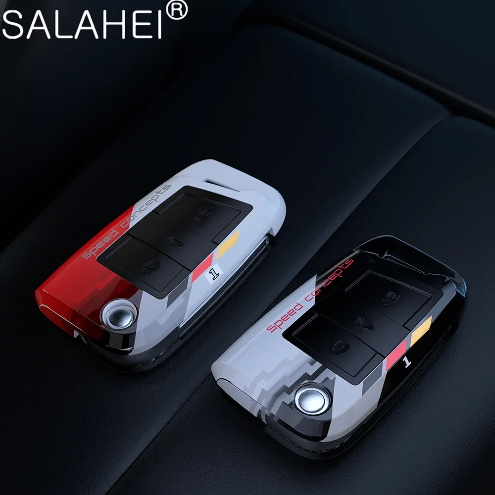 

PC Car Smart Key Case Cover Fob For VW Volkswagen Polo Golf Passat MK7 Tiguan MK2 Beetle Caddy T5 Up Eos Auto Interior Accessory