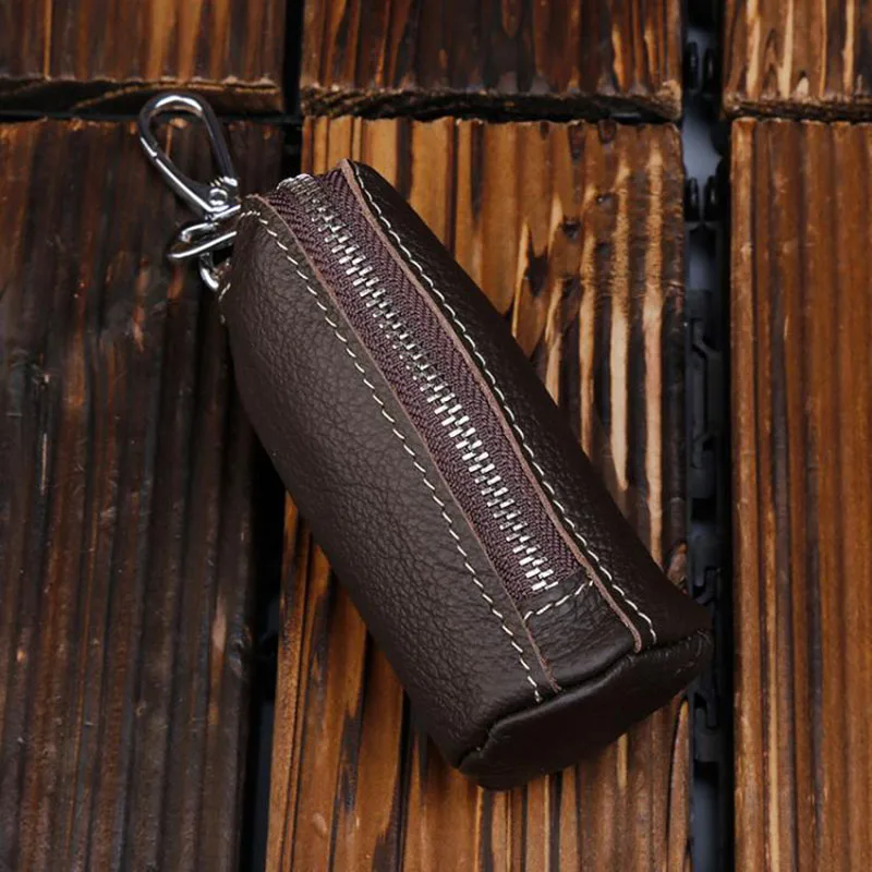 Long Style Genuine Leather Keychain Men Women Key Holder Organizer Pouch Cow Split Car Long Key Bag Housekeeper Case wallet