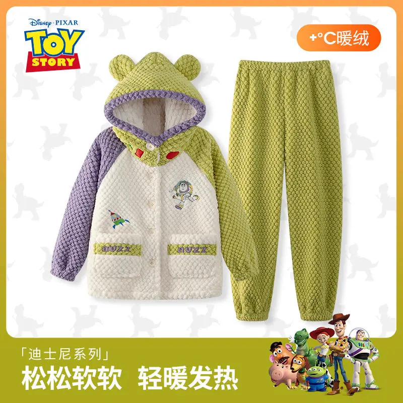 

Детский пижамный комплект с героями Диснея, Базз Лайтер, мультяшная История игрушек, утепленная удобная домашняя одежда, одежда для сна, пижамные комплекты с брюками
