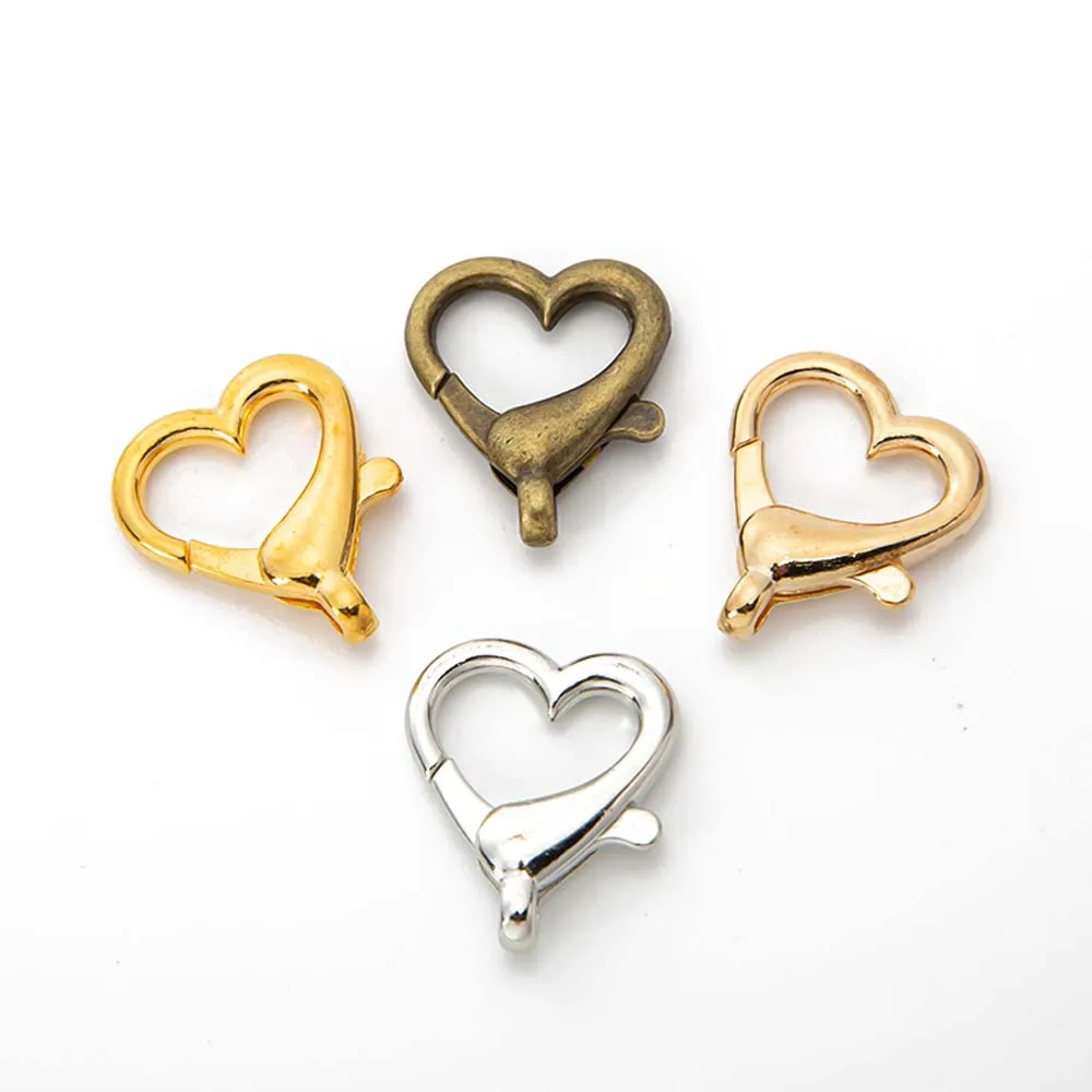 10 Stück Herz Hummer Verschlüsse Haken Schlüssel anhänger Schlüssel ringe Stecker DIY Schlüssel bund Schmuck machen Schlüssel ring Zubehör finden Material – Detail 6
