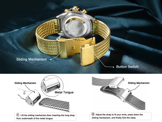 Cinturini Per Orologio Inox ZKCREATION Cinturino In Maglia