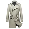 Classic Men's Trench Coat 8XL Plus Size Windbreak High Quality Business Casual Wind Coat Men Clothing Oversized Ponchos A5F7987 5