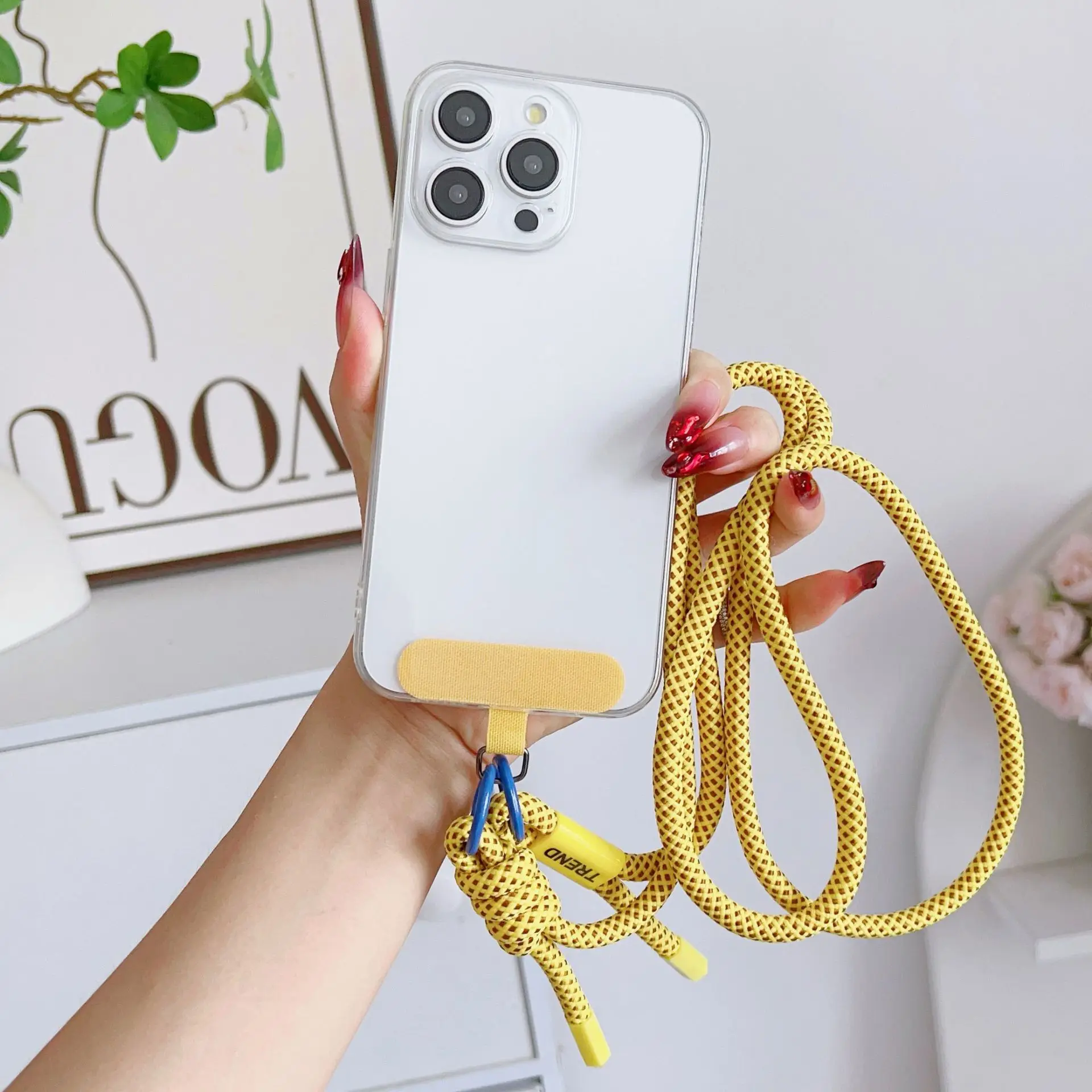 Adjustable Dual-Sided Phone Lanyard with Durable Braided Anti-Lost Strap