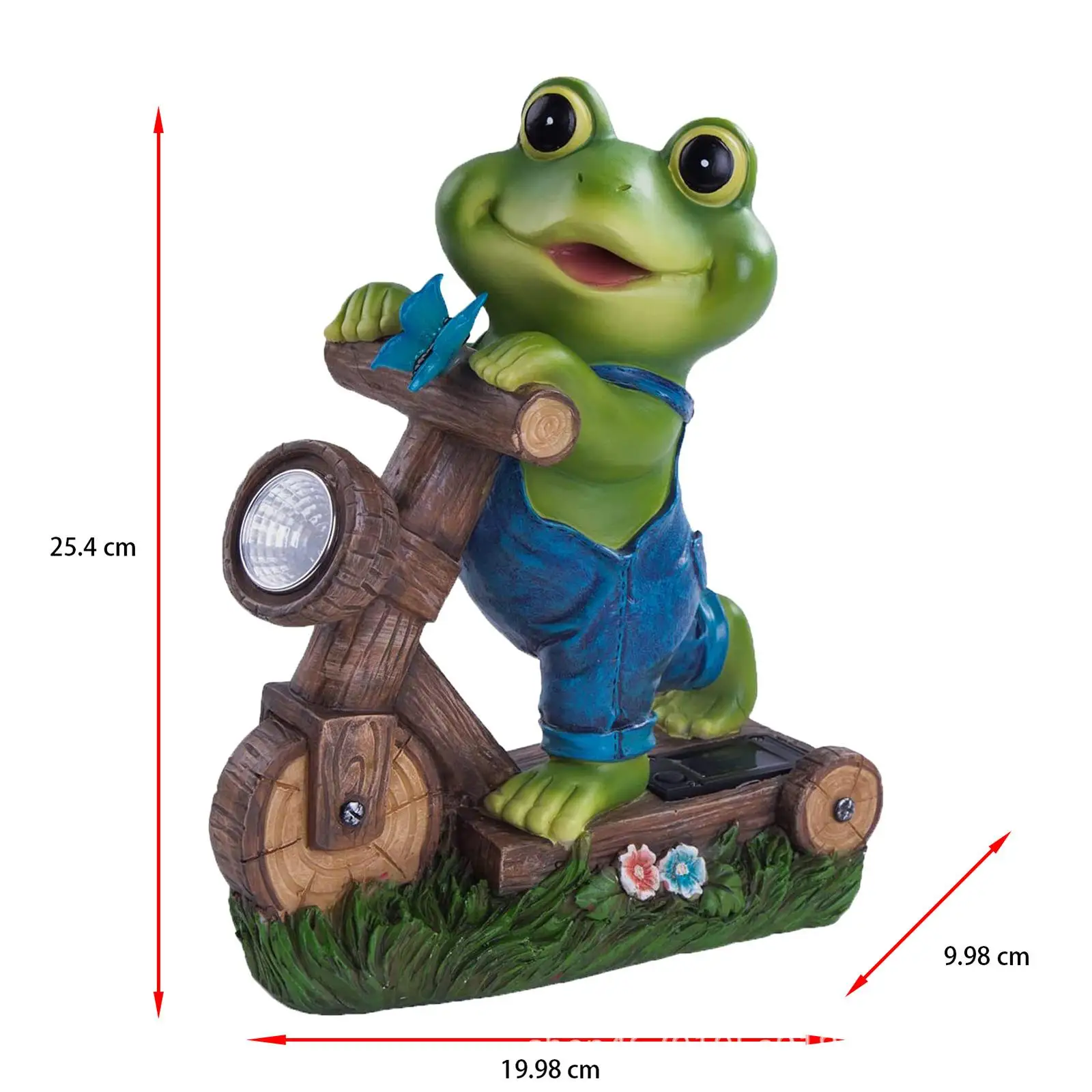 Solar Frog Statue with Solar Light Frog Animal Sculpture for Wedding Party