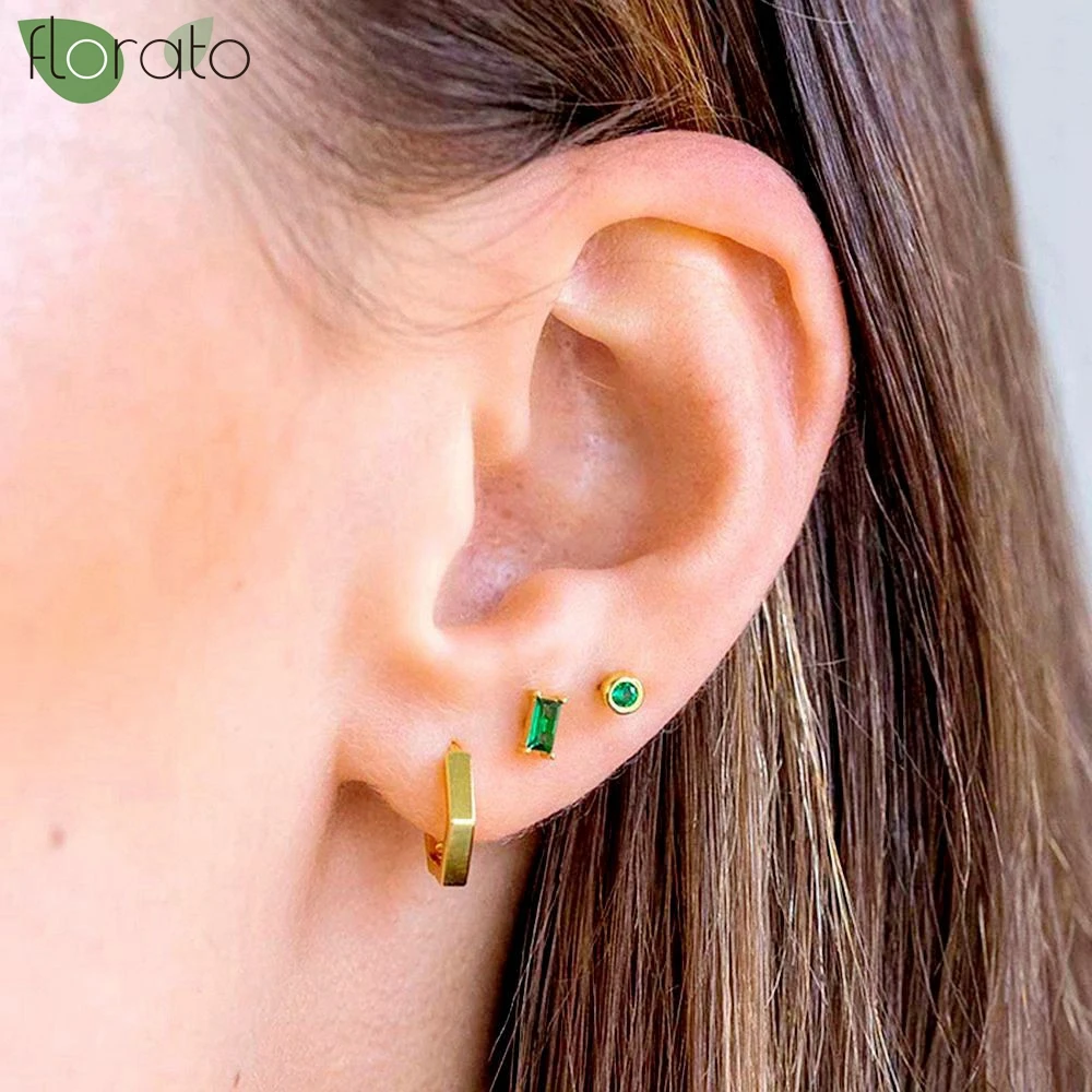  바늘 여성을위한 다채로운 보석 귀걸이 워터 드롭 펜던트 스터드 귀걸이 웨딩 럭셔리 쥬얼리 선물