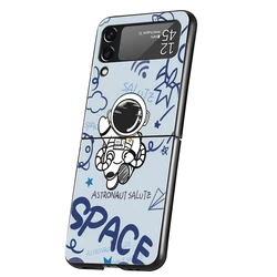 Astronaut Black Shockproof Hard Phone Case - Sleek Protective Shell Coque Cover - Samsung Z Flip 4 (A1)
