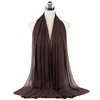 Femmes musulmanes en mousseline de soie Hijab châles écharpe Modal coton Jersey Hijabs plaine douce pour femme musulman Voile bandeau 70*180 cm islamique