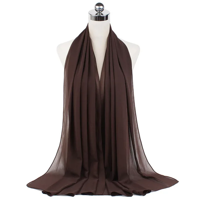 Femmes musulmanes en mousseline de soie Hijab châles écharpe Modal coton Jersey Hijabs plaine douce pour femme musulman Voile bandeau 70*180 cm islamique