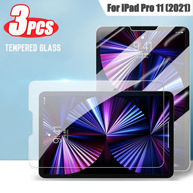 

9H Tempered Glass Screen Protector For iPad Pro 11 (2021) Glass Protector Ipad 11'' A2301 A2459 Anti Scratch Protective Film