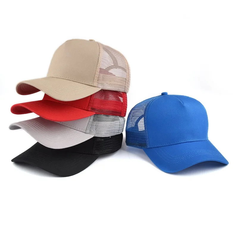 

COKK Baseball Cap Men Women Cotton Mesh Breathable 5 Panel Snapback Hat For Outdoor Sport Solid Casual Casquette Sun Visor Cheap