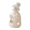Ceramic Christmas Snowman Car Desktop Home Decoration Small Scene Layout Props Yard Sculptures for Outdoor Modern 4