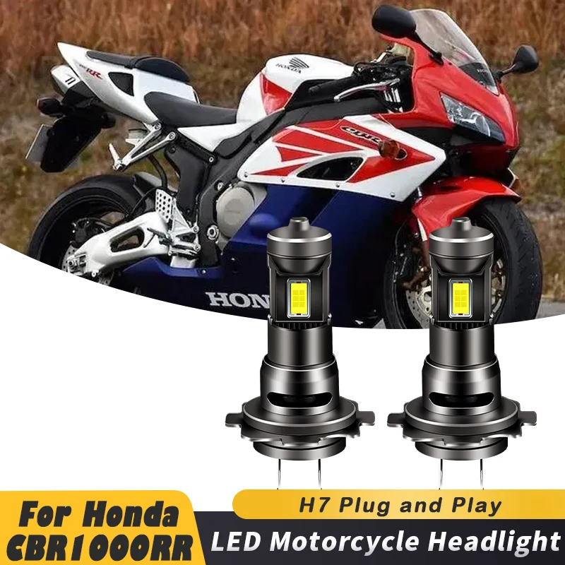 

1/2pcs 35W H7 6500K Bright White Motorcycle A5 LED Bulbs Headlight For Honda CBR1000RR 2004 2005 2006 2007 2008-2019 motorcycle