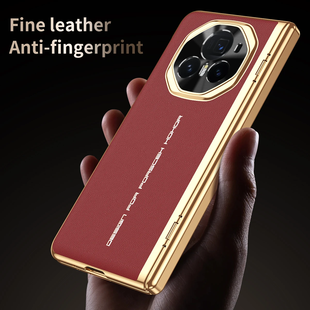 Luxury Electroplated Leather Flip Case - Shockproof 360° HD Cover
