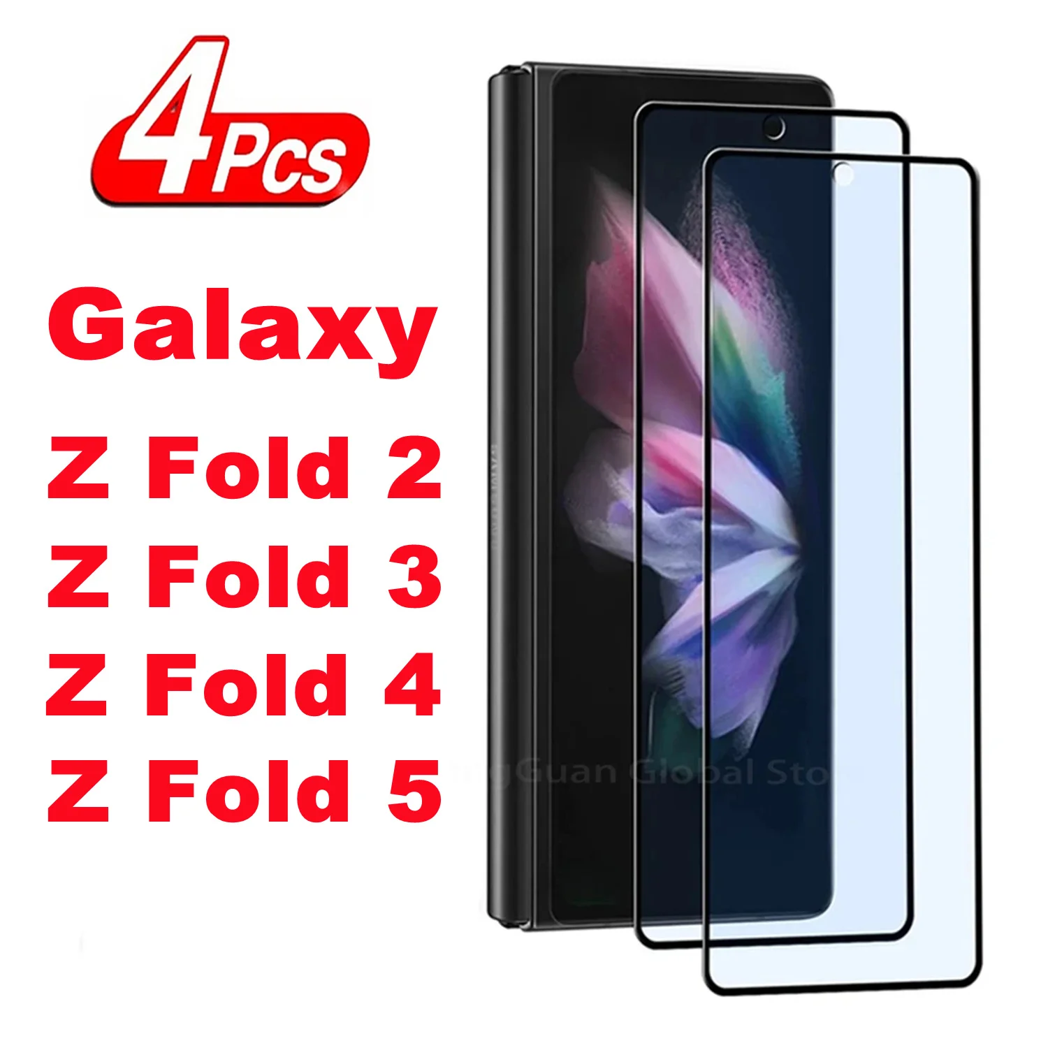 

1/4Pcs Screen Protector Tempered Glass For Samsung Galaxy Z Fold 5 Z Fold 4 Z Fold 3 Z Fold 2 Protective Glass Film