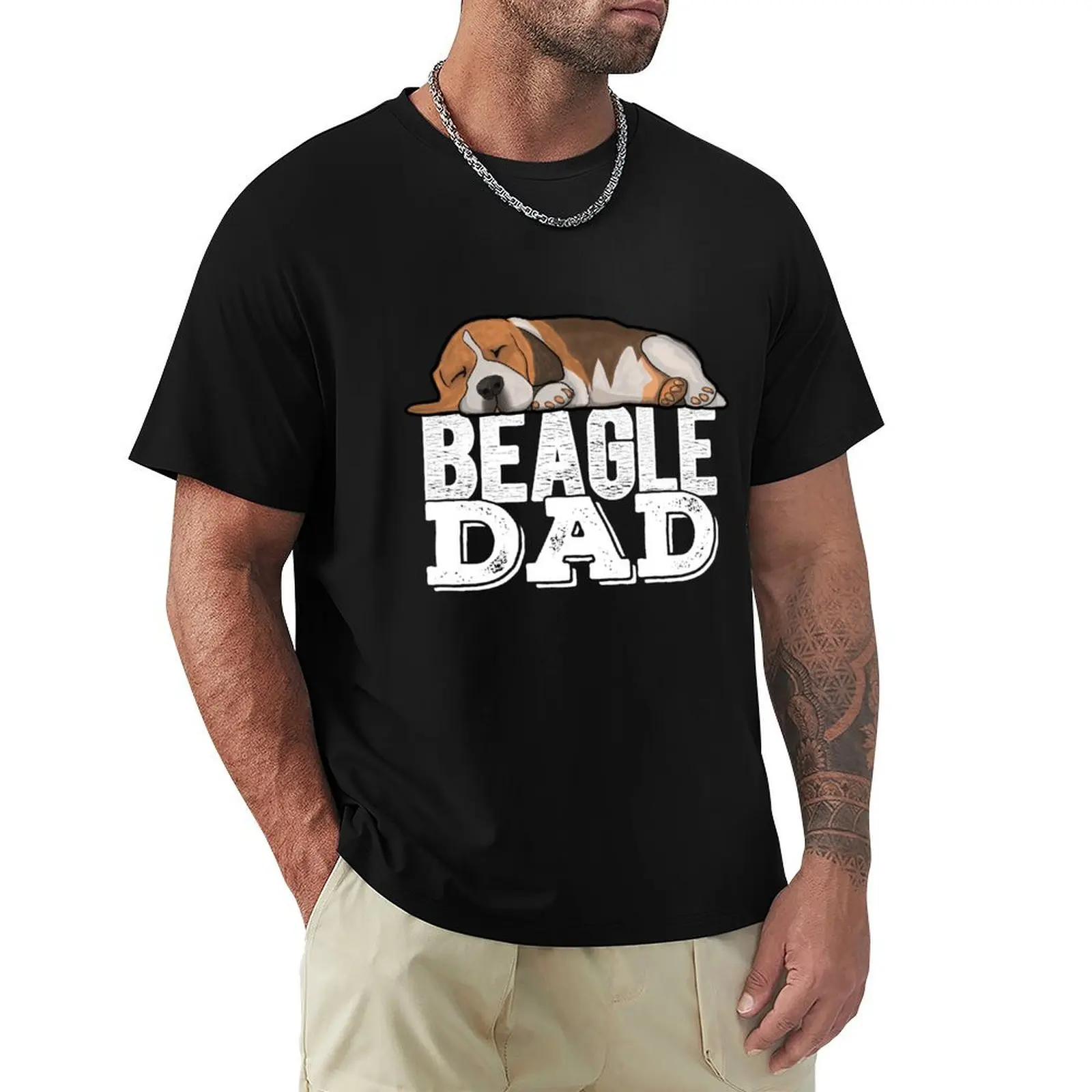 

Мужская быстросохнущая футболка Beagle Dad, винтажная одежда