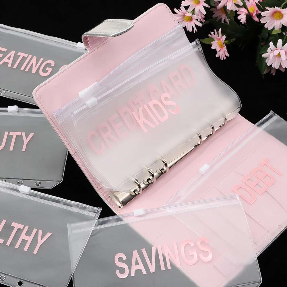 Envelope Savings Binder Pockets Cash Zipper Envelope Binder Cash