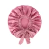 Jumbo Satin Bonnet Hair Bonnet For Sleeping, Reusable Adjusting Hair Care Wrap Cap Sleep Caps For Women 5