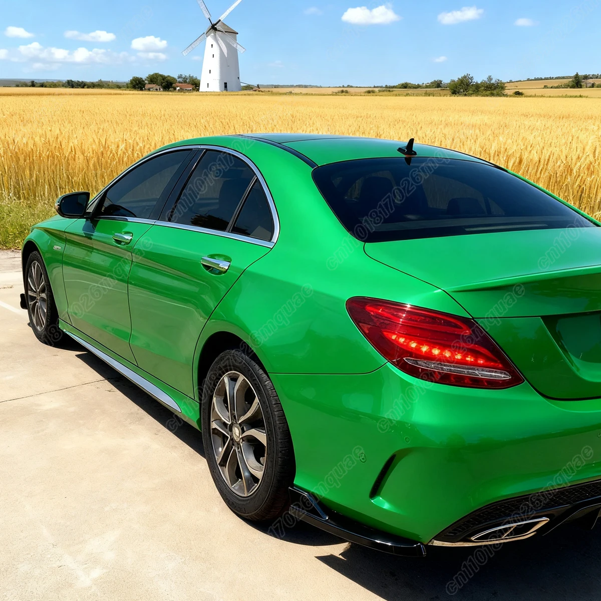 메르세데스 벤츠 C 클래스 W205 세단 C180 C200 C260 C43 AMG 2015 2016 2017 2018 2019 2020 2021 차량용 리어 범퍼 사이드 스플리터 키트