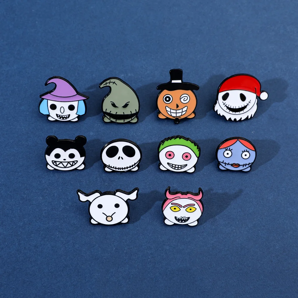 Disney Pins Nightmare Before Christmas Spilla Con Emblema In Metallo Moda Donna Accessori Per Abbigliamento Decorazione Regalo Di Festa Per Bambini