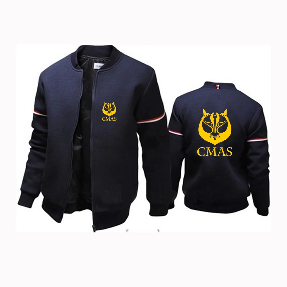 New diving CMAS 2023 men's casual round neck pilot jacket fashion jacket top