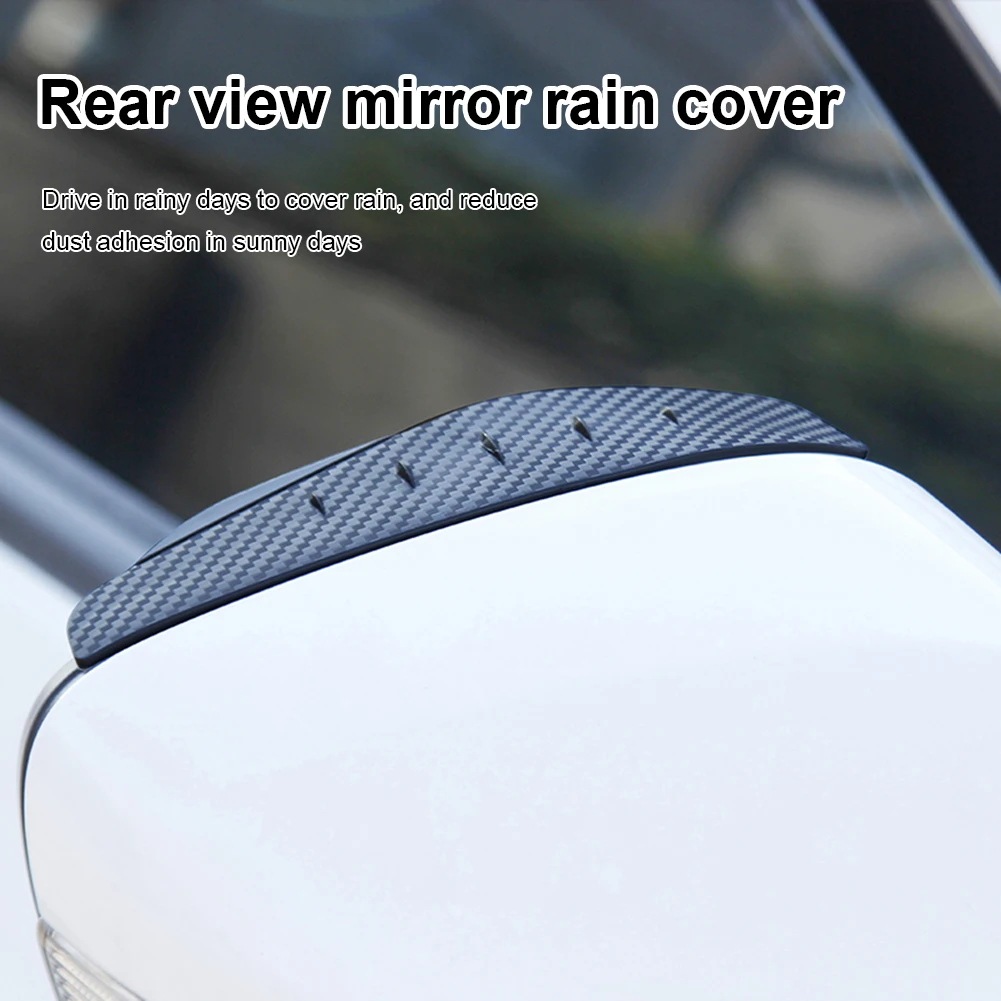 1 paar Rückspiegel Regen Visier Rauch Schutz Universal-Carbon Fiber  Rückansicht Seiten Spiegel Regen Augenbraue für Autos SUV Lkw