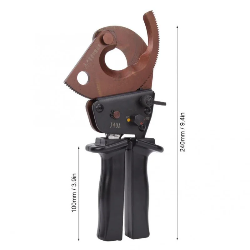 Tagliacavi A Cricchetto Professionale - Taglio Cavi In Rame E Alluminio Fino A 400 Mm² - Design Compatto E Sicuro - Foto 5