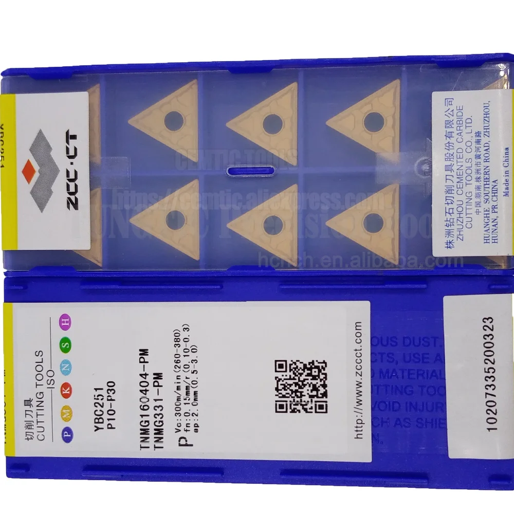 

ZCC YBC351 TNMG160404-PM YBC251 Lathe Tools Carbide Turning Inserts CNC
