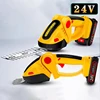 Handheld Cordless Electric Hedge Trimmer Garden Shrub Mower 2 in 1 Home Mower Gardening Tools 24V 1