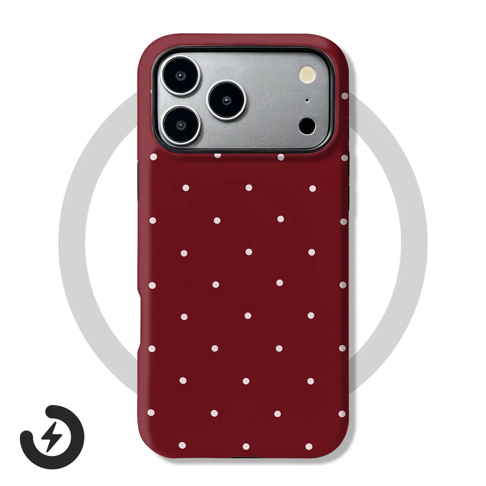 Magnetic Retro Polka Dot 2-in-1 Film Shell Phone Case