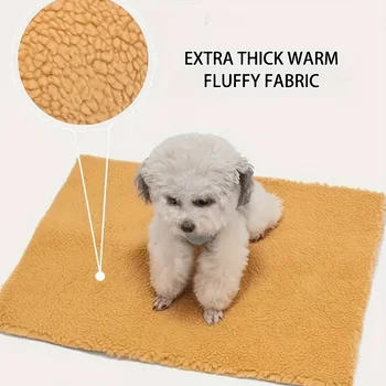 Self-Warming Pet Pads Blanket Puppy Pad Warm Cushion Mat for Cats Dogs Washable Pets with Thermal Body Heat Reflecting Core Pad 6