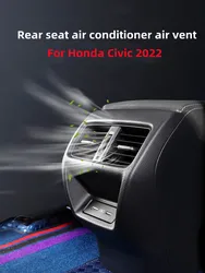 For Honda Civic 2022 Rear Seat Armrest Box Air Conditioner Vent with Dual USB Charging Port Car Accessories