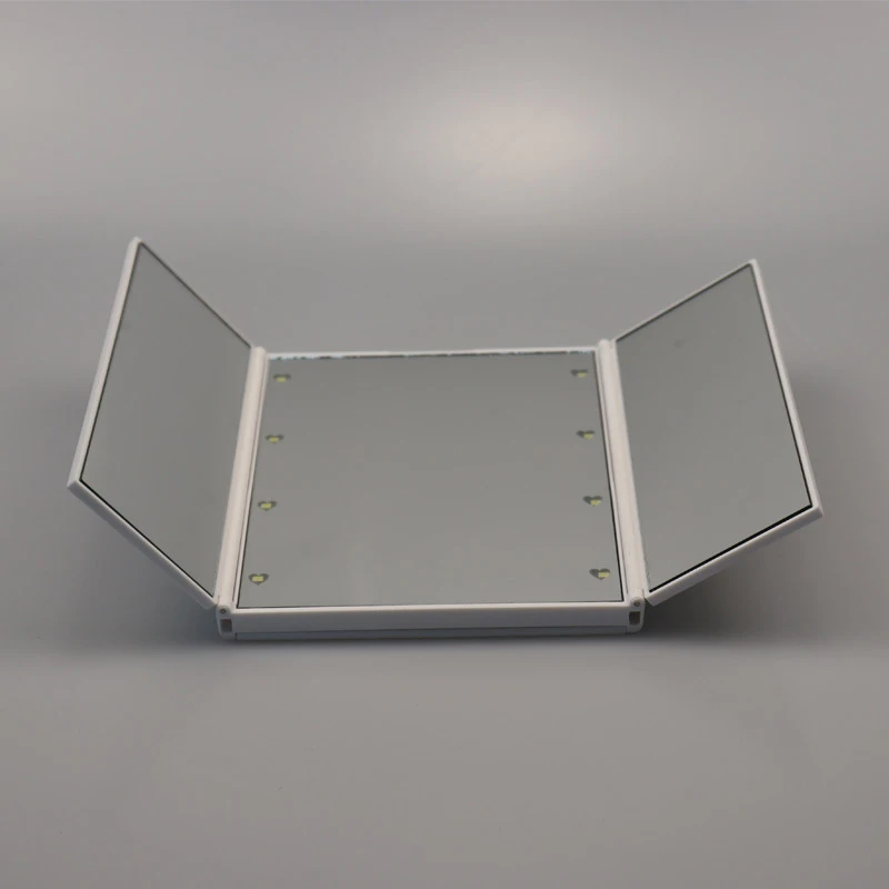 Fold LED Makeup Mirror with Light Vanity Lights Portable Makeup Pocket Mirrors Vanity Folding Led Mirror Lamp Hollywood
