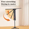 Foldable Standing Clothes Rack Home Floor Standing Clothes Rack Balcony Outdoor Drying Rack Bedroom Easy to Install Clothes빨래건조대 4