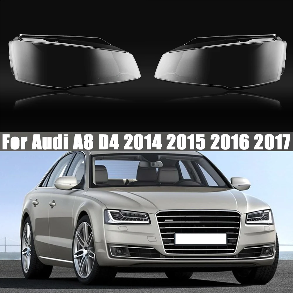 

For Audi A8 D4 2014 2015 2016 2017 Headlight Cover Transparent Shade Lamp Headlamp Shell Plexiglass Replace Original Lampshade