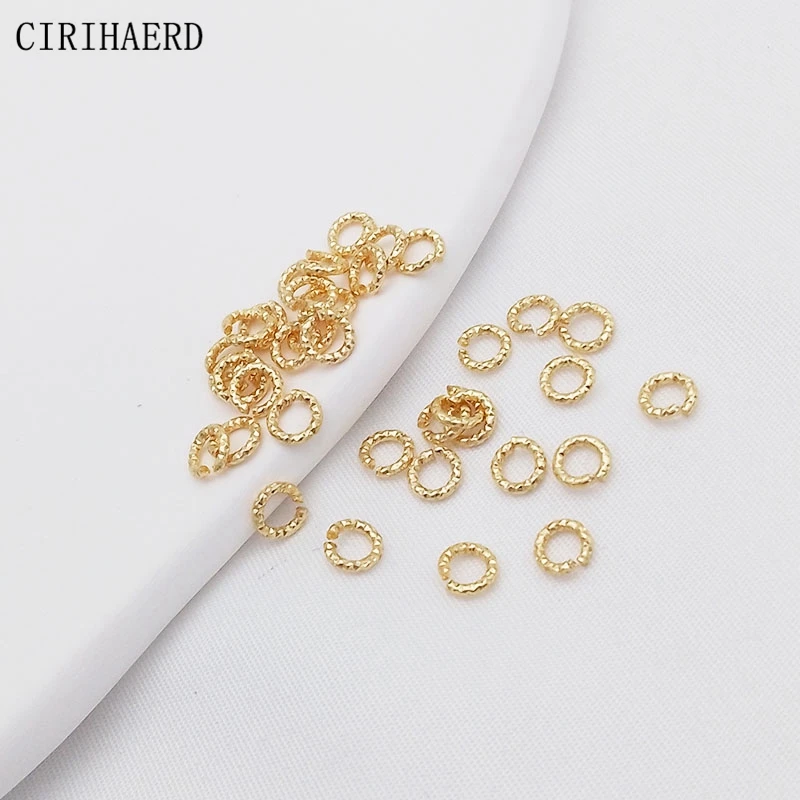 14K Real Gold Plated Brass Metal Round Jump Rings DIY Handmade Jewelry  Materials Accessories Supplies Closed Ring Connectors