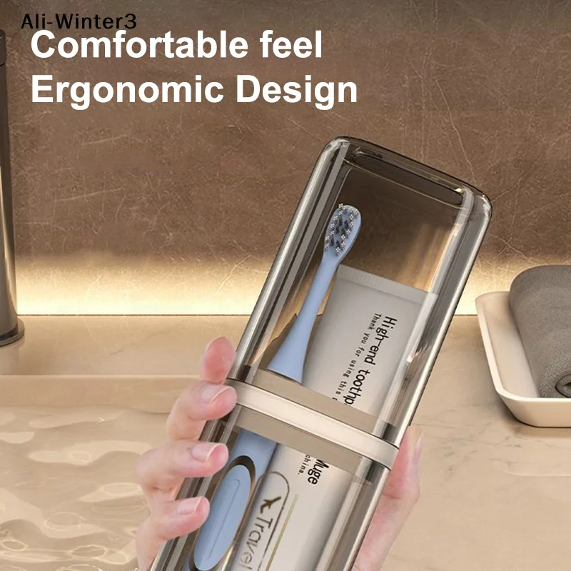 【R】투명 칫솔 여행용 용기 휴대용 칫솔 케이스 야외/출장/여행용품1/3/5PCS