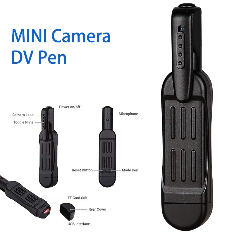 Mini Digital Camera Full HD 1080P Secret Camera Security Camcorder Night Vision Micro cam Motion Detection Video Voice Recorder 32G Card